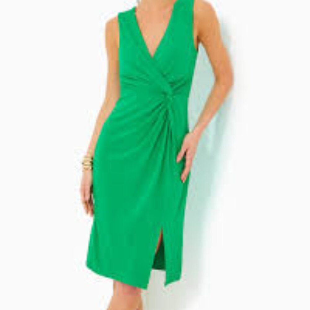 Lilly Pulitzer Odella V-neck MIDI dress -Brazilian Green